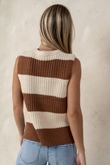 Yasmin Striped Sweater in Camel - FINAL SALE