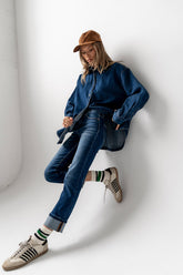 Elliot Cuffed Straight Leg Jeans - FINAL SALE
