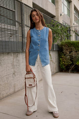Eden Baggy Jeans in Ecru - FINAL SALE