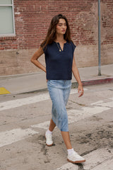 Aliza Denim Midi Skirt - FINAL SALE