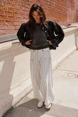 Mayson Wide Leg Pants in White - FINAL SALE