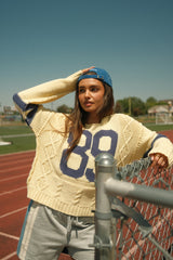 Route Cable Knit Sweater in Yellow - FINAL SALE