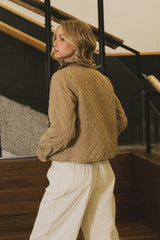 Tammy Collared Jacket in Khaki - FINAL SALE