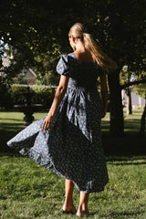 Baylor Floral Maxi Dress in Blue- FINAL SALE