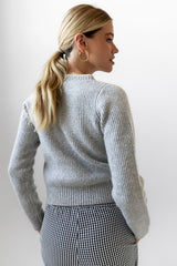 Darren Contrast Cardigan in Heather Grey - FINAL SALE