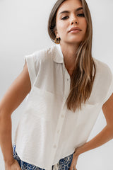 Isla Sheer Blouse in Ivory - FINAL SALE