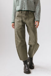 Scottie Barrel Jeans in Olive - FINAL SALE
