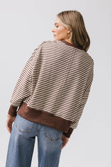 Wells Striped Top in Brown - FINAL SALE