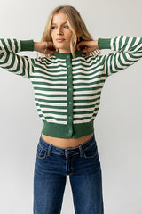 Kali Striped Sweater in Green - FINAL SALE