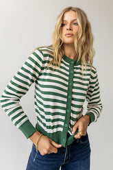 Kali Striped Sweater in Green - FINAL SALE