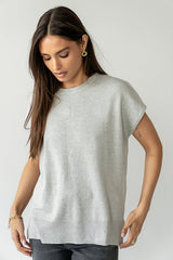 Jensen Knit Top in Grey - FINAL SALE