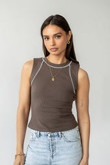 Emely Contrast Tank Top - FINAL SALE