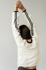 Romy Striped Top in Bone
