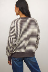 Wells Striped Top in Charcoal - FINAL SALE