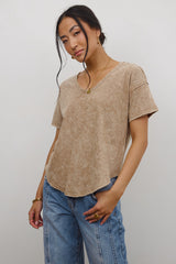 Georgia Knit Top in Brown - FINAL SALE