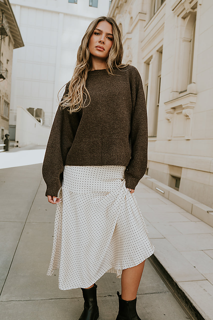 Josey Oversized Sweater in Brown - FINAL SALE