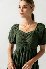 Luca Embroidered Maxi Dress in Hunter Green - FINAL SALE