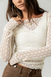 Rachel Lace Top in Ivory