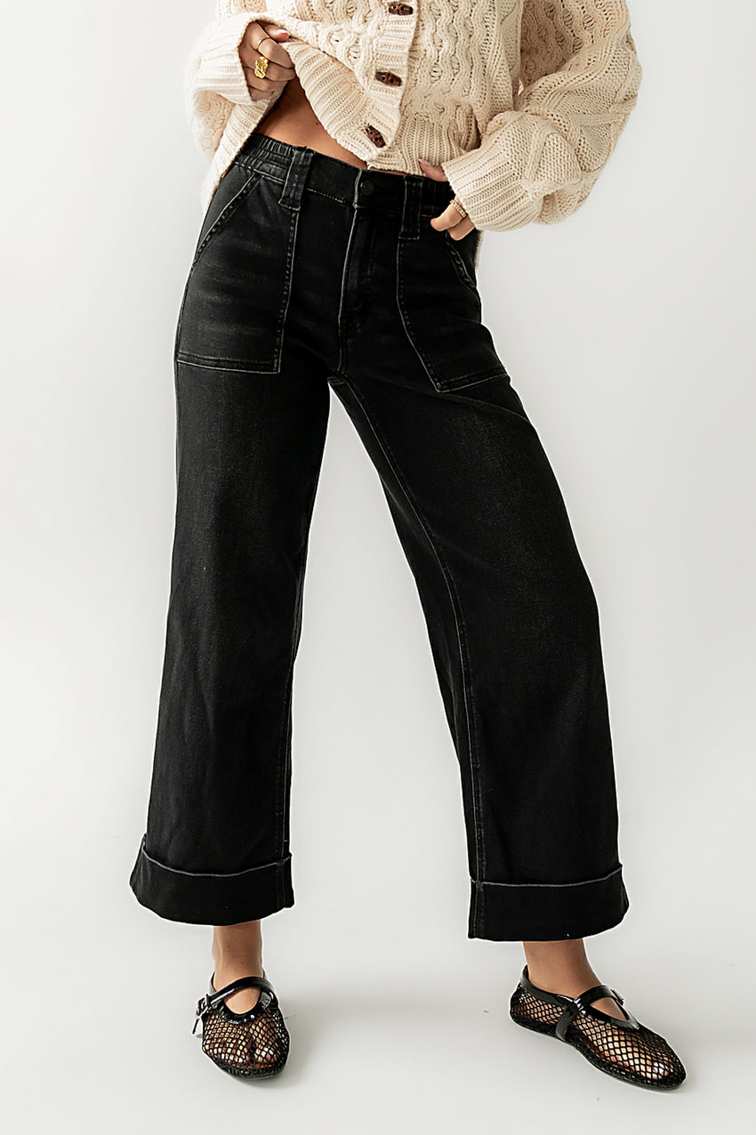 Kayden Cuffed Wide Leg Jeans - FINAL SALE