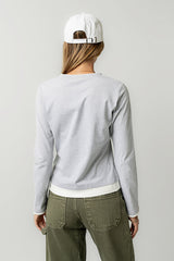 Destiny Double Layer Top in Grey - FINAL SALE