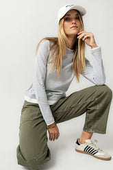 Destiny Double Layer Top in Grey - FINAL SALE