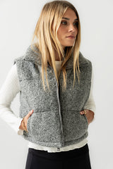 Nolan Puffer Vest in Grey - FINAL SALE