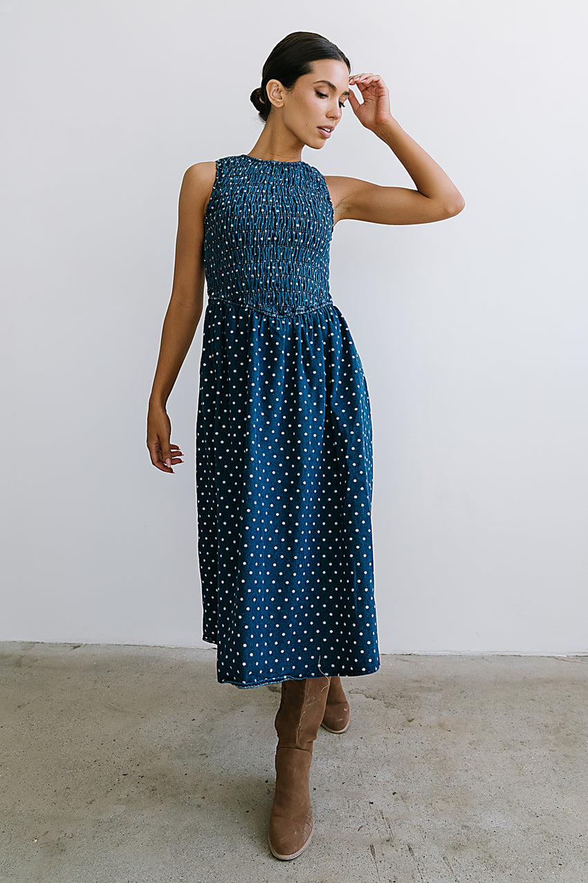 Jasmine Denim Midi Dress - FINAL SALE