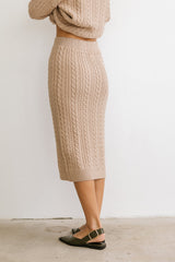 Renley Cable Knit Midi Skirt - FINAL SALE