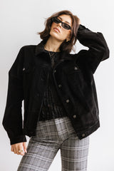 Sarah Corduroy Jacket in Black - FINAL SALE