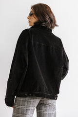 Sarah Corduroy Jacket in Black - FINAL SALE