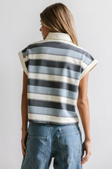 Niko Striped Top in Blue - FINAL SALE