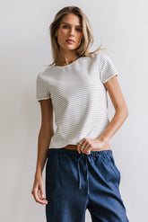 Marcie Striped Tee in Blue - FINAL SALE