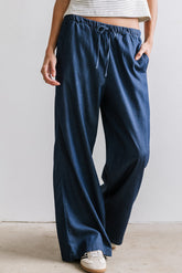 Banks Wide Leg Pants in Dark Wash - FINAL SALE