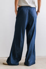 Banks Wide Leg Pants in Dark Wash - FINAL SALE