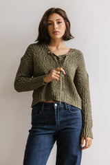 Georgie Knit Sweater in Olive - FINAL SALE