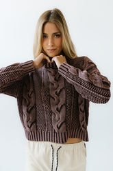Josephine Knit Sweater in Red-Brown - FINAL SALE