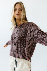 Josephine Knit Sweater in Red-Brown - FINAL SALE