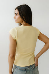 Vestia Button Up Tee in Yellow - FINAL SALE