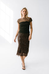 Tracy Mixed Media Top in Black - FINAL SALE