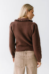 Maureen Collared Cardigan in Brown - FINAL SALE