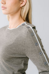 Rustin Contrast Sweater in Grey - FINAL SALE