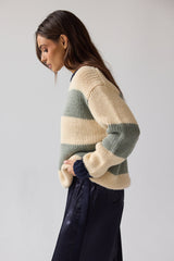 Jolene Striped Sweater in Navy - FINAL SALE