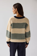 Jolene Striped Sweater in Navy - FINAL SALE