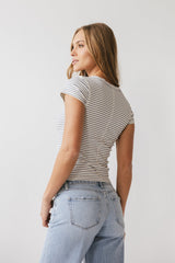 Trisha Striped Top in Blue - FINAL SALE