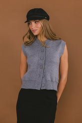 Tori Sweater Vest in Grey - FINAL SALE