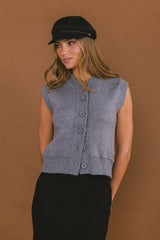 Tori Sweater Vest in Grey - FINAL SALE