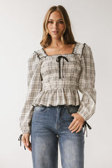 Vale Smocked Blouse in Black - FINAL SALE