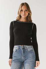 Russel Ribbed Sweater in Black - FINAL SALE