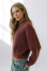 Shayla Knit Sweater in Burgundy - FINAL SALE