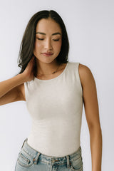 Alder Fitted Tank in Bone - FINAL SALE